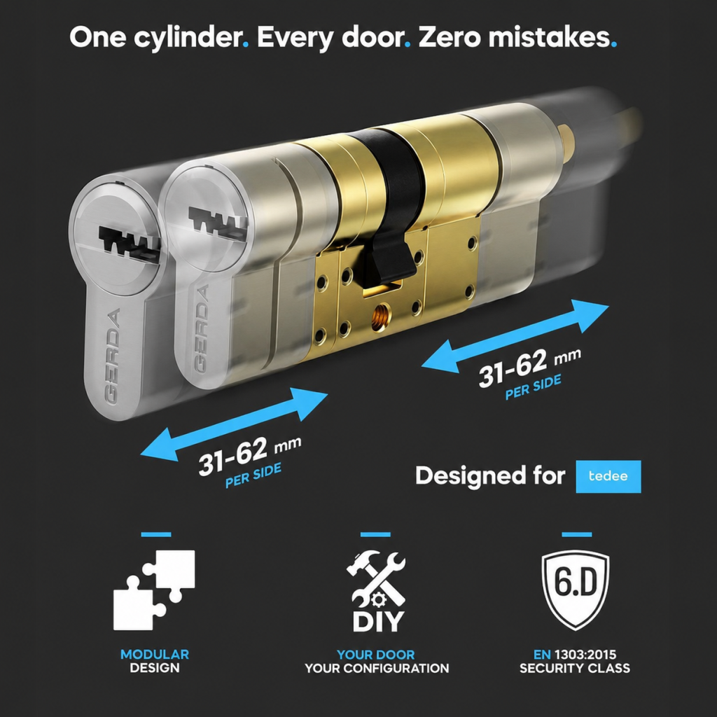Tedee PRO Smart Lock for European Multipoint Doors Essential Kit - Image 16